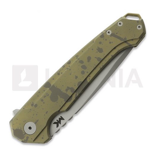 MK Knives & Tools Ingeni MT Scatter #2 sulankstomas peilis, Brass Green Titanium