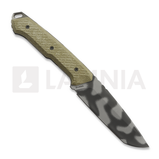 MK Knives & Tools Nomad FTB Elmax knife, OD Green Canvas Micarta