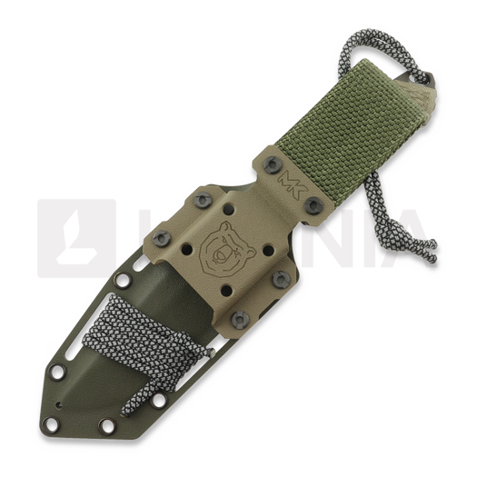 MK Knives & Tools Nomad FTB Elmax knife, OD Green Canvas Micarta