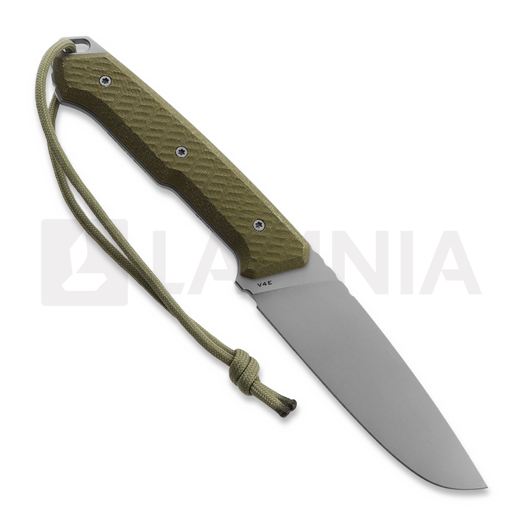 MK Knives & Tools Nomad "FTB" veitsi, Green Micarta/Brown G-10, Bead Blasted