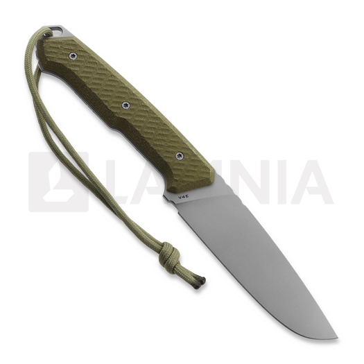 MK Knives & Tools Nomad "FTB" veitsi, Green Micarta/Brown G-10, Bead Blasted