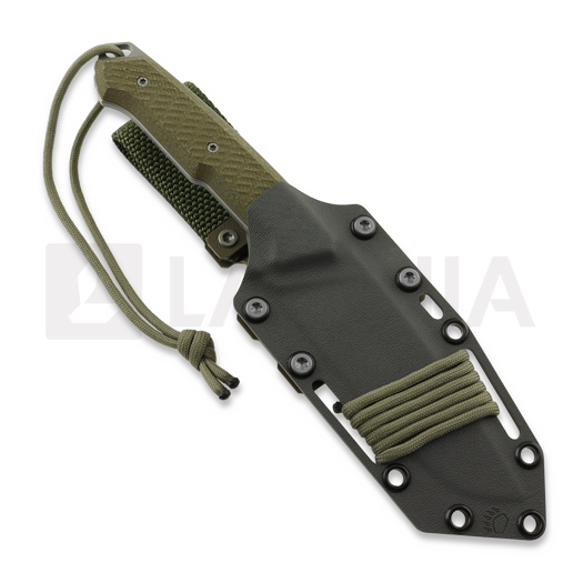 MK Knives & Tools Nomad "FTB" veitsi, Green Micarta/Brown G-10, Bead Blasted