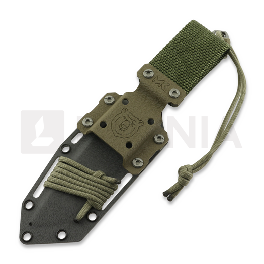 MK Knives & Tools Nomad "FTB" veitsi, Green Micarta/Brown G-10, Bead Blasted