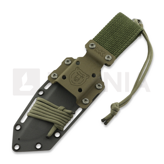 MK Knives & Tools Nomad "FTB" knife, Green Micarta/Brown G-10, Bead Blasted