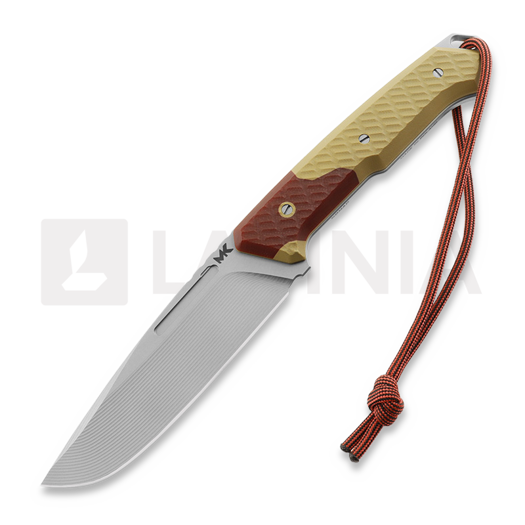 Nôž MK Knives & Tools Nomad "FuturePunk", Coyote/Ruby Red G-10, Blasted