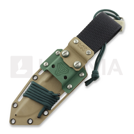 MK Knives & Tools Nomad "FuturePunk" veitsi, D.Tan/Green G-10, Blasted