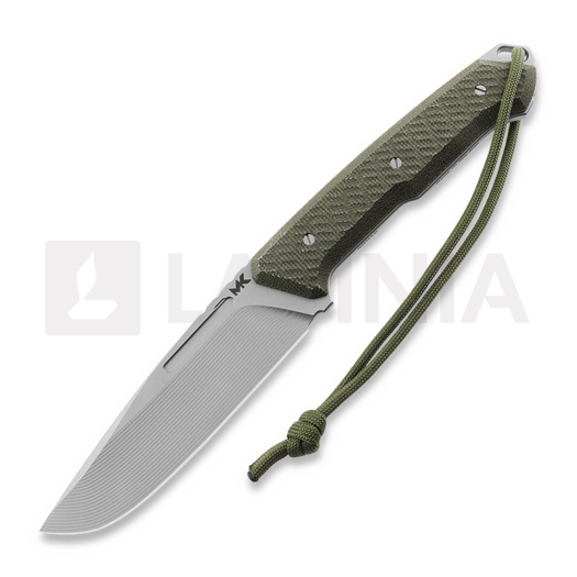 MK Knives & Tools Nomad "FuturePunk" veitsi, Green Canvas Micarta, Blasted
