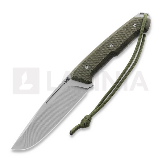 Nóż MK Knives & Tools Nomad "FuturePunk", Green Canvas Micarta, Blasted