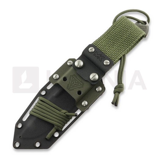 MK Knives & Tools Nomad "FuturePunk" veitsi, Green Canvas Micarta, Blasted