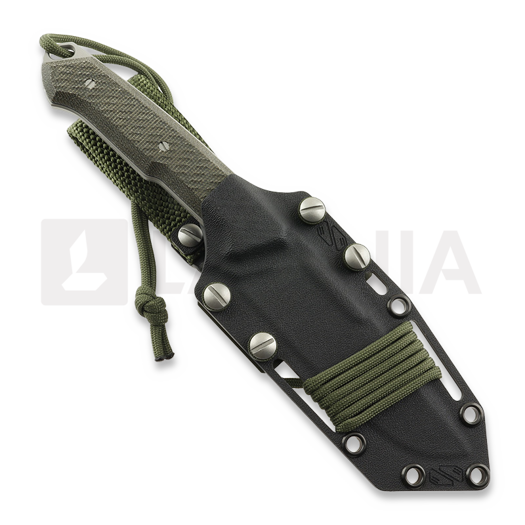 MK Knives & Tools Nomad "FuturePunk" veitsi, Green Canvas Micarta, Blasted