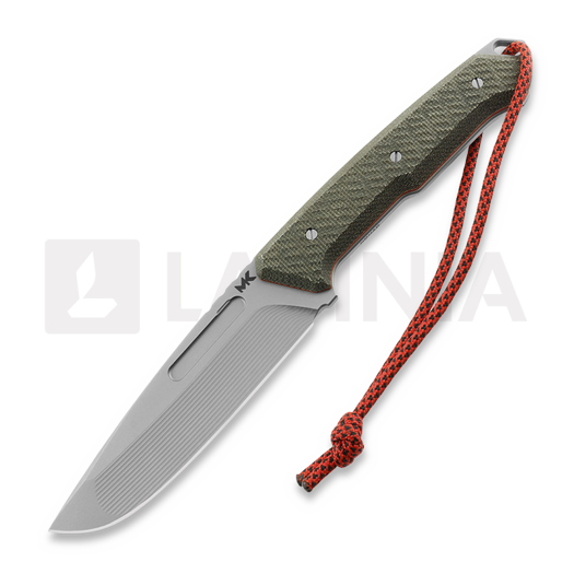 Nóż MK Knives & Tools Nomad "Postapo", Green Micarta/Red G-10, Blasted