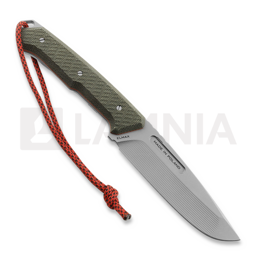 MK Knives & Tools Nomad "Postapo" veitsi, Green Micarta/Red G-10, Blasted