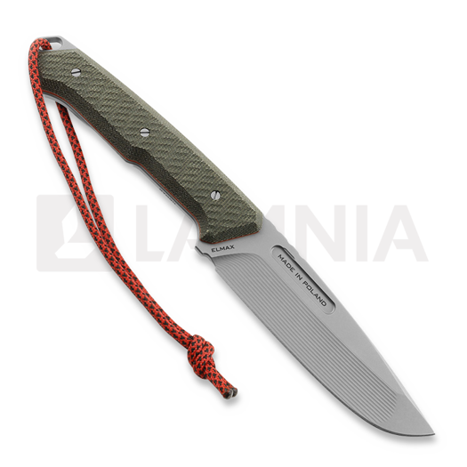 MK Knives & Tools Nomad "Postapo" peilis, Green Micarta/Red G-10, Blasted