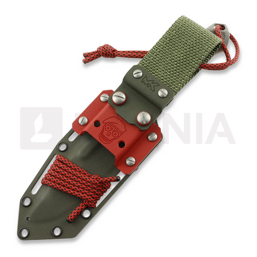 MK Knives & Tools Nomad "Postapo" veitsi, Green Micarta/Red G-10, Blasted