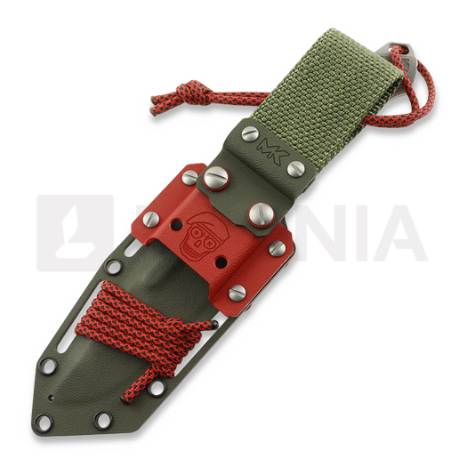 MK Knives & Tools Nomad "Postapo" peilis, Green Micarta/Red G-10, Blasted