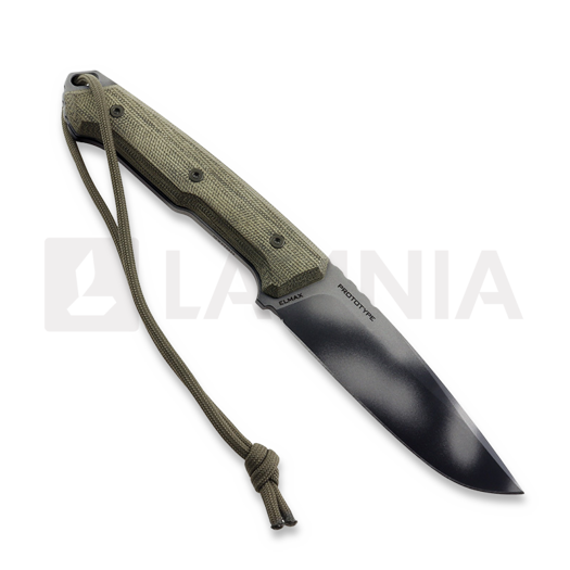 MK Knives & Tools Nomad Prototype kniv, Green Canvas Micarta, Camo PVD