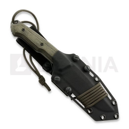 MK Knives & Tools Nomad Prototype kniv, Green Canvas Micarta, Camo PVD