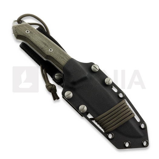 MK Knives & Tools Nomad Prototype kniv, Green Canvas Micarta, Satin