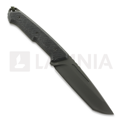 MK Knives & Tools Nomad Tanto "FTB" veitsi, Black Micarta/OD Green G-10 Liners, DLC