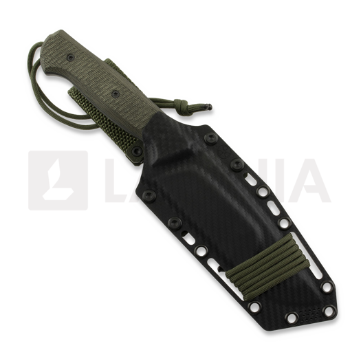 MK Knives & Tools Rambler Postapo veitsi, Green Micarta/Black G-10