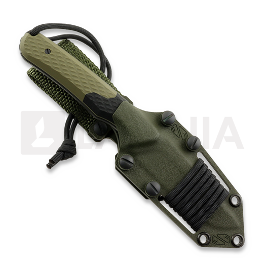 MK Knives & Tools Scout "Futurepunk" knife, Olive Green/Black G-10, DLC