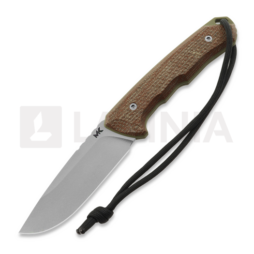 MK Knives & Tools Venn "Camp Ant" ナイフ, Brown Micarta/OD Green G-10, Blasted