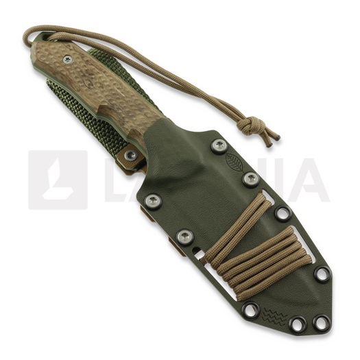 Нож MK Knives & Tools Venn "Wood Spirit", Maple Burl/OD Green G-10, Glass Blasted