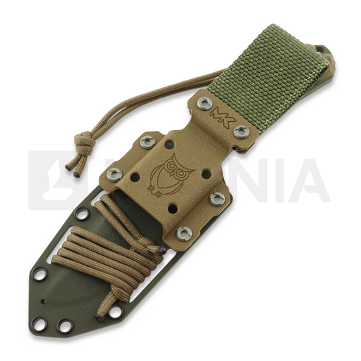 MK Knives & Tools Venn "Wood Spirit" veitsi, Maple Burl/OD Green G-10, Glass Blasted