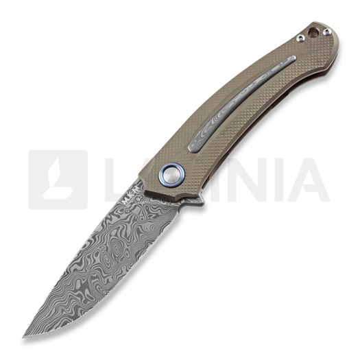 MKM Knives Arvenis Damasteel kääntöveitsi, bronze MKFX01DL