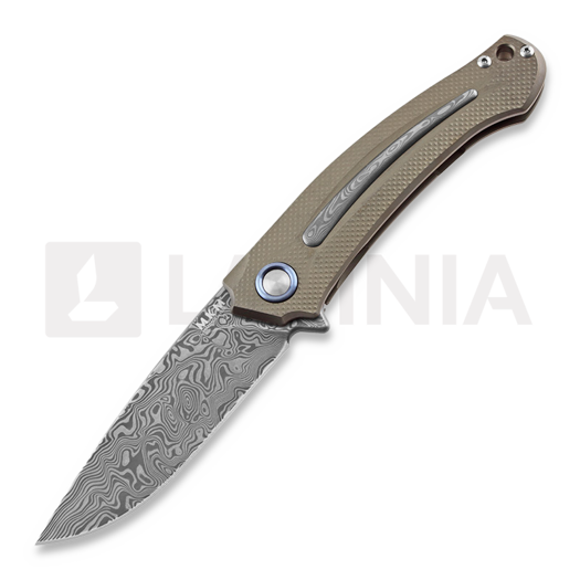 MKM Knives Arvenis Damasteel összecsukható kés, bronze MKFX01DL