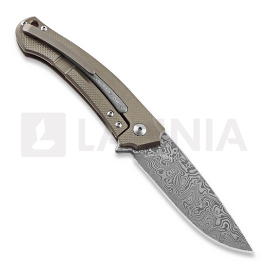 Couteau pliant MKM Knives Arvenis Damasteel, bronze MKFX01DL