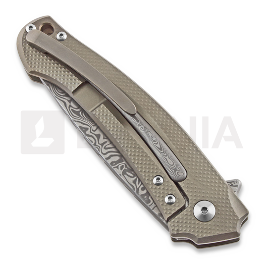MKM Knives Arvenis Damasteel kääntöveitsi, bronze MKFX01DL