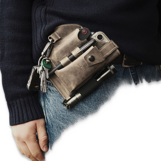 MKM Knives Belt Organizer Sheath, gr&aring; MKBOLS-1