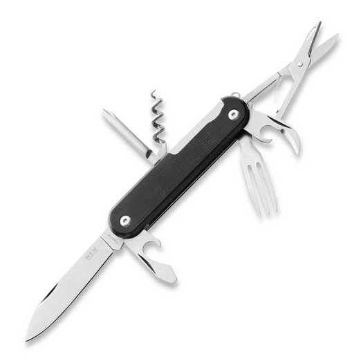 Mitmeotstarbeline tööriist MKM Knives Campo 7, Black Canvas Micarta MKCP07MAG-BC