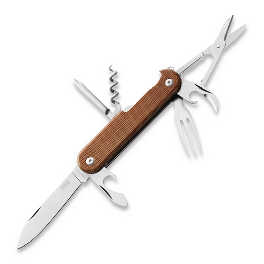 MKM Knives Campo 7 multiverktøy, Natural Canvas Micarta MKCP07MAG-NC