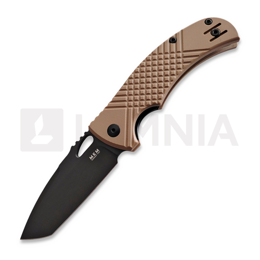 Liigendnuga MKM Knives Ciras - Black Top Shield - G10, coyote tan MKCR-GCTB