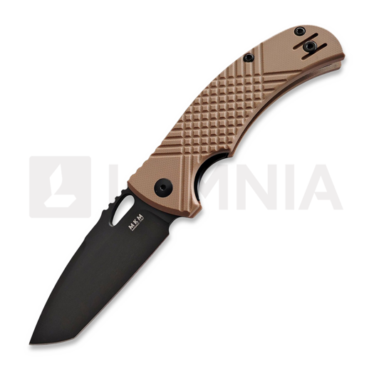 Liigendnuga MKM Knives Ciras - Black Top Shield - G10, coyote tan MKCR-GCTB