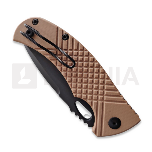 Coltello pieghevole MKM Knives Ciras - Black Top Shield - G10, coyote tan MKCR-GCTB