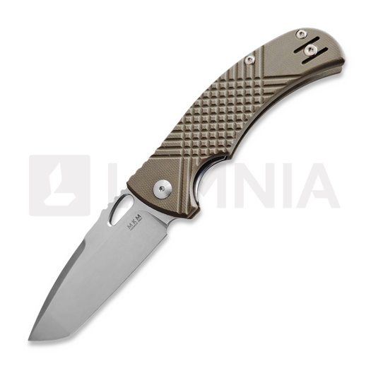 MKM Knives Ciras - Stonewash - G10 sulankstomas peilis, žalia MKCR-GOD