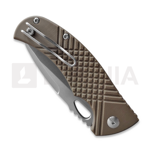 MKM Knives Ciras - Stonewash - G10 foldekniv, olivengr&oslash;nn MKCR-GOD