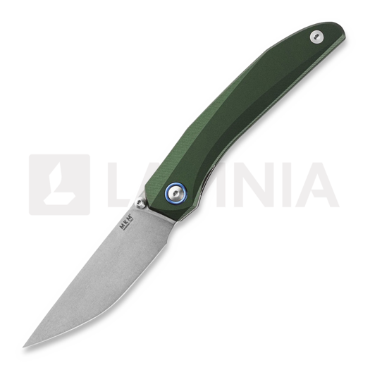 MKM Knives Detonario - M390 - Aluminum összecsukható kés, zöld MKDT-AG