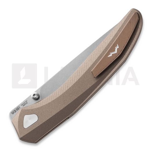 MKM Knives Detonario - M390 - Aluminum sulankstomas peilis, gunmetal MKDT-AGM