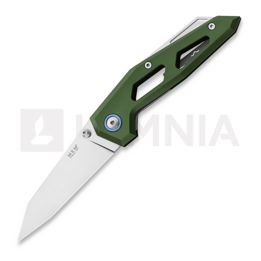 MKM Knives Edge Liner vouwmes, Green anodized aluminum MKEGL-AGR