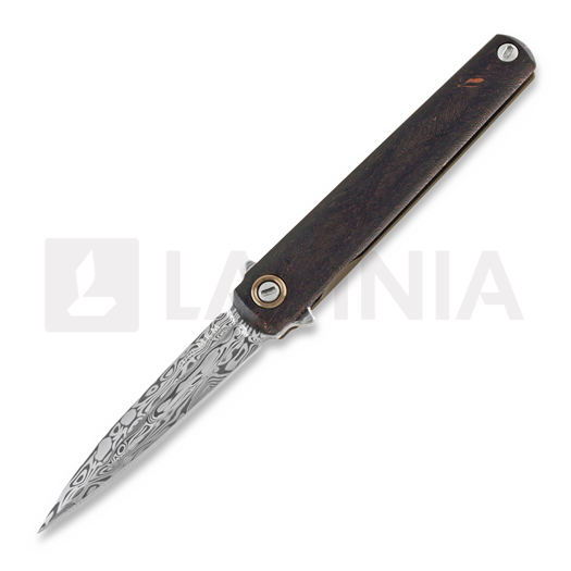 มีดพับ MKM Knives Flame Dagger Damascus 60th Anniversary Edition MKFL02-D