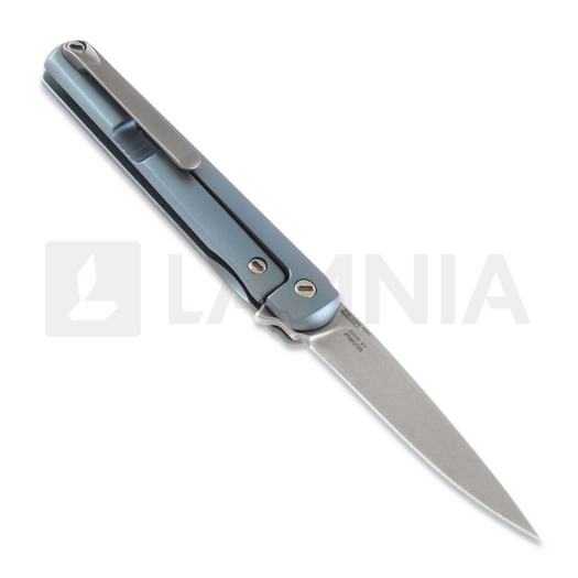 MKM Knives Flame Drop Point. blue anodized sandblasted Taschenmesser MKFL01-TBSW