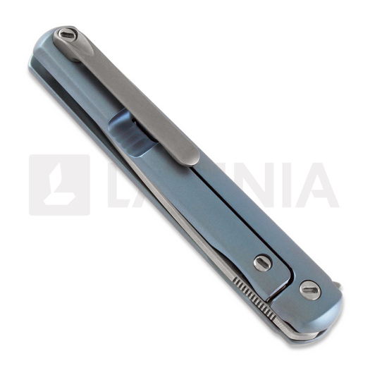 MKM Knives Flame Drop Point. blue anodized sandblasted Taschenmesser MKFL01-TBSW