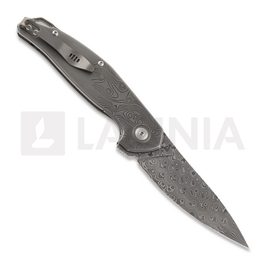 Couteau pliant MKM Knives Goccia, damasteel rose MKGC-D