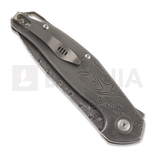 Couteau pliant MKM Knives Goccia, damasteel rose MKGC-D