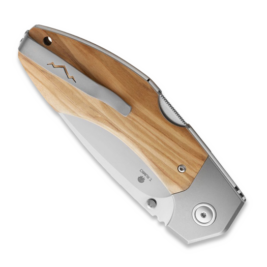 MKM Knives Hero - Satin - Olive Wood kääntöveitsi MKHR-OT