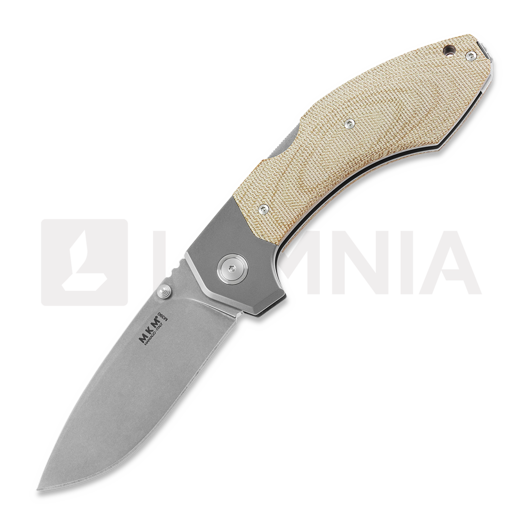 Saliekams nazis MKM Knives Hero - Stonewashed - Canvas Micarta, natural MKHR-NCT